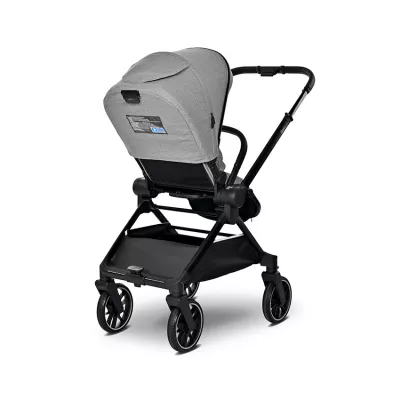 Carucior Set 3 in 1, Reya, maner reversibil, pana la 22 kg, Gri