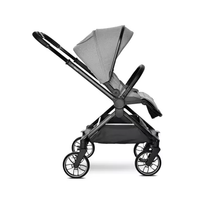 Carucior Set 3 in 1, Reya, maner reversibil, pana la 22 kg, Gri