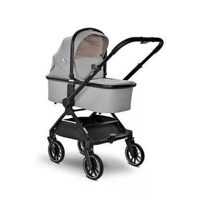 Carucior 3 in 1 - Carucior Set 3 in 1, Reya, maner reversibil, pana la 22 kg, Gri, bebelorelli.ro