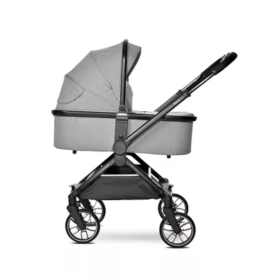 Carucior Set 3 in 1, Reya, maner reversibil, pana la 22 kg, Gri