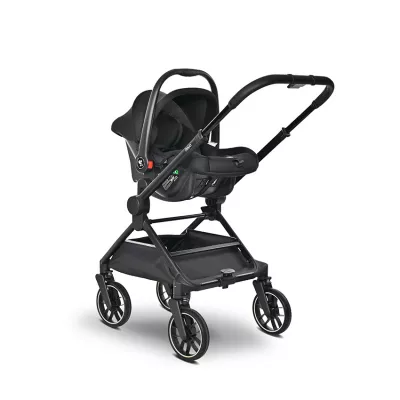 Carucior Set 3 in 1, Reya, maner reversibil, pana la 22 kg, Verde