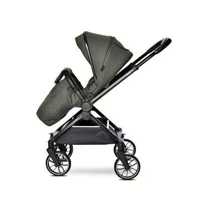 Carucior Set 3 in 1, Reya, maner reversibil, pana la 22 kg, Verde