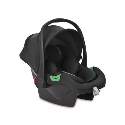 Carucior Set 3 in1, Viola, cos auto Spirit inclus, transformabil, sezut reversibil,  pana la 22 kg, Black