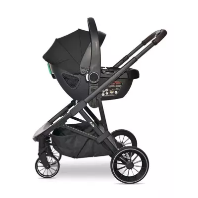 Carucior set 3in1,  Aria, cosulet auto Aria Luxe 40-87 cm inclus, Grey
