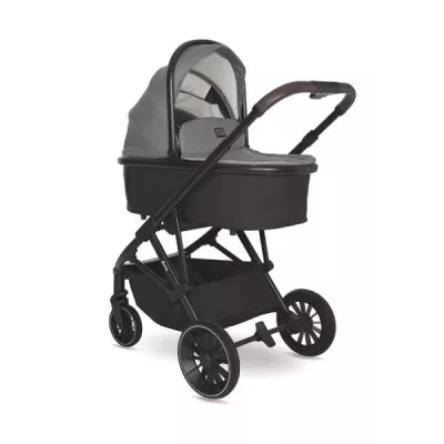 Carucior set 3in1,  Aria, cosulet auto Aria Luxe 40-87 cm inclus, Grey