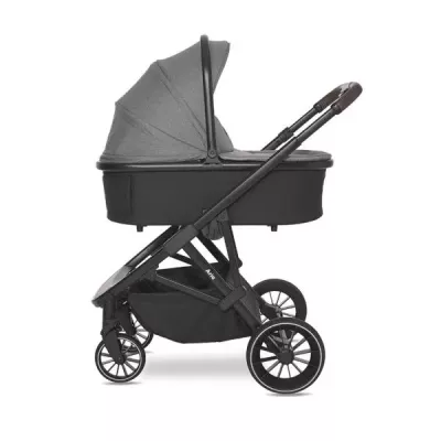 Carucior set 3in1,  Aria, cosulet auto Aria Luxe 40-87 cm inclus, Grey