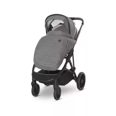 Carucior set 3in1,  Aria, cosulet auto Aria Luxe 40-87 cm inclus, Grey
