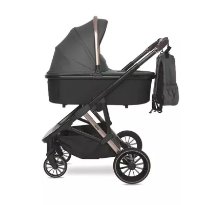 Carucior set 3in1,  Aria, cosulet auto Aria Luxe 40-87 cm inclus, Green