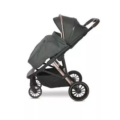 Carucior set 3in1,  Aria, cosulet auto Aria Luxe 40-87 cm inclus, Green