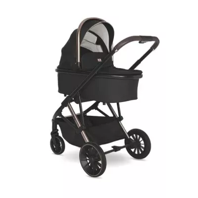 Carucior set 3in1,  Aria, cosulet auto Aria Luxe 40-87 cm inclus, Black