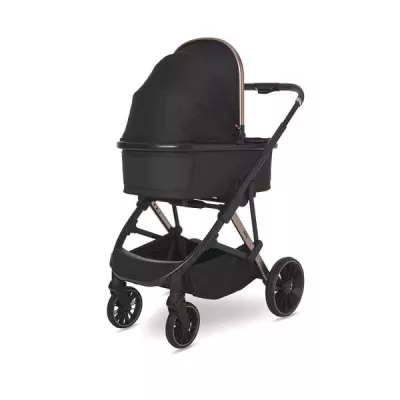 Carucior set 3in1,  Aria, cosulet auto Aria Luxe 40-87 cm inclus, Black