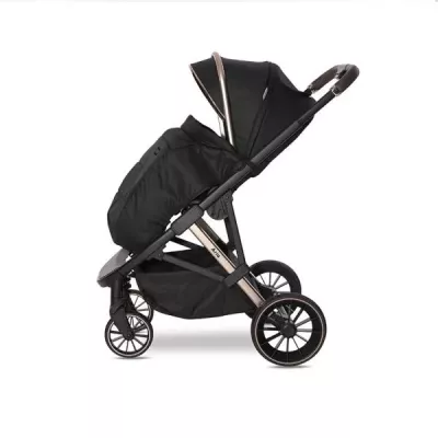 Carucior set 3in1,  Aria, cosulet auto Aria Luxe 40-87 cm inclus, Black
