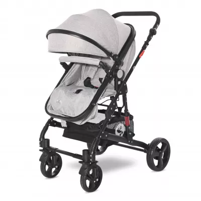 Carucior Set, Alba Classic, landou transformabil, cos auto inclus, cadru aluminiu, Grey