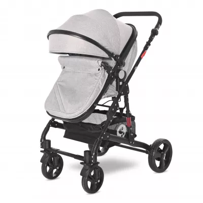 Carucior Set, Alba Classic, landou transformabil, cos auto inclus, cadru aluminiu, Grey