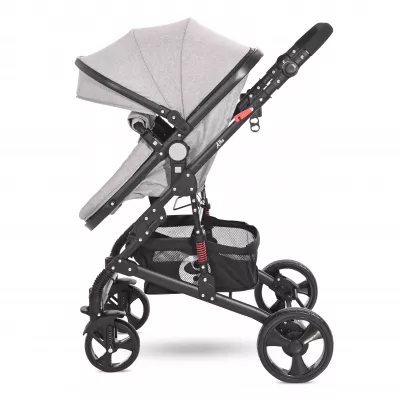 Carucior Set, Alba Classic, landou transformabil, cos auto inclus, cadru aluminiu, Grey