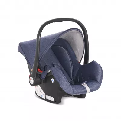Carucior Set, Alba Classic, landou transformabil, cos auto inclus, cadru aluminiu, Jeans Blue