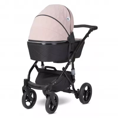 Carucior set Rimini Premium, landou separat, sezut reversibil, cadru din aluminiu, cos auto optional, Cameo Rose Stars
