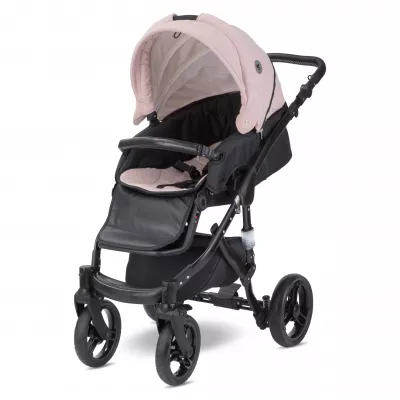 Carucior set Rimini Premium, landou separat, sezut reversibil, cadru din aluminiu, cos auto optional, Cameo Rose Stars