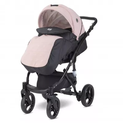 Carucior set Rimini Premium, landou separat, sezut reversibil, cadru din aluminiu, cos auto optional, Cameo Rose Stars