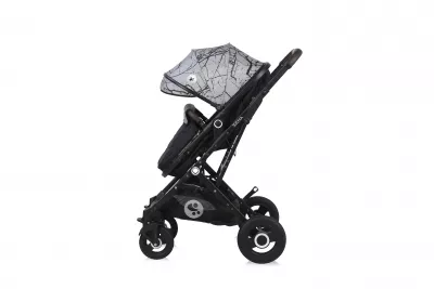 Carucior Set, Sena, landou transformabil, cos auto inclus, cadru din aluminiu, Grey Marble New
