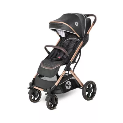 Lichidare de Stoc - Carucior set, Storm, de la 0 luni pana la 4 ani, maxim 22 kg, cos auto inclus, cadru din aluminiu, Luxe Black, bebelorelli.ro