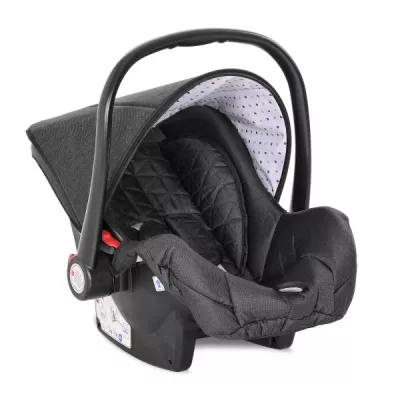 Carucior set, Storm, de la 0 luni pana la 4 ani, maxim 22 kg, cos auto inclus, cadru din aluminiu, Luxe Black