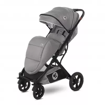 Carucior set, Storm, de la 0 luni pana la 4 ani, maxim 22 kg, cos auto inclus, cadru din aluminiu, Gri Opaline