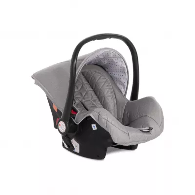 Carucior set, Storm, de la 0 luni pana la 4 ani, maxim 22 kg, cos auto inclus, cadru din aluminiu, Gri Opaline