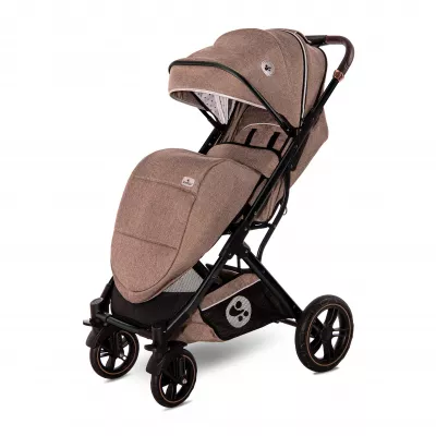 Carucior set, Storm, de la 0 luni pana la 4 ani, maxim 22 kg, cos auto inclus, cadru din aluminiu, Perle Bej