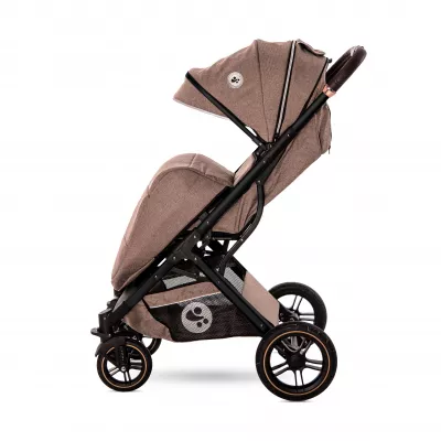 Carucior set, Storm, de la 0 luni pana la 4 ani, maxim 22 kg, cos auto inclus, cadru din aluminiu, Perle Bej