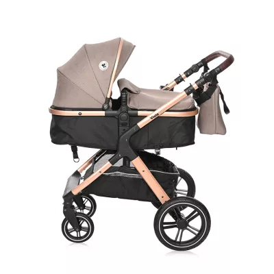 Carucior Set Viola, cos auto inclus, set adaptori inclus, pana la 22 kg, Pearl Beige