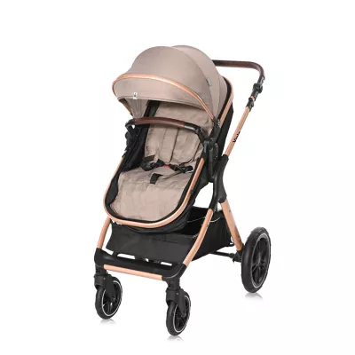 Carucior Set Viola, cos auto inclus, set adaptori inclus, pana la 22 kg, Pearl Beige