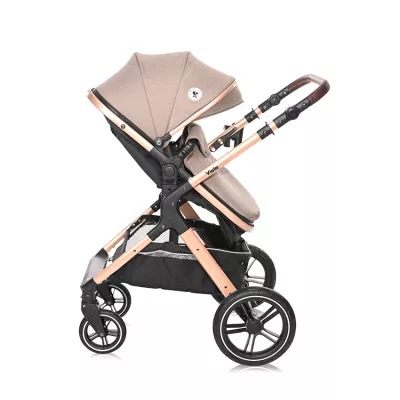 Carucior Set Viola, cos auto inclus, set adaptori inclus, pana la 22 kg, Pearl Beige