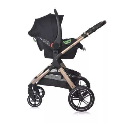 Carucior Set Viola, cos auto inclus, set adaptori inclus, pana la 22 kg, Black Diamonds