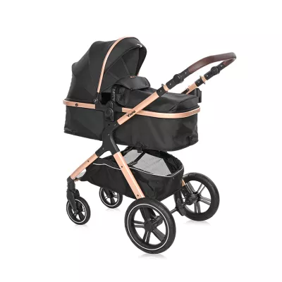 Carucior Set Viola, cos auto inclus, set adaptori inclus, pana la 22 kg, Black Diamonds