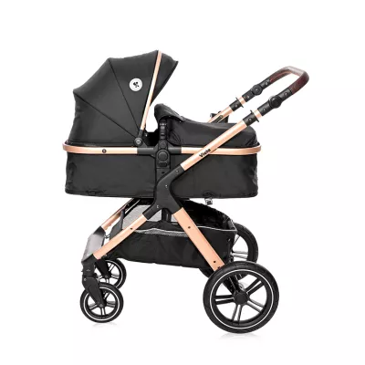 Carucior Set Viola, cos auto inclus, set adaptori inclus, pana la 22 kg, Black Diamonds
