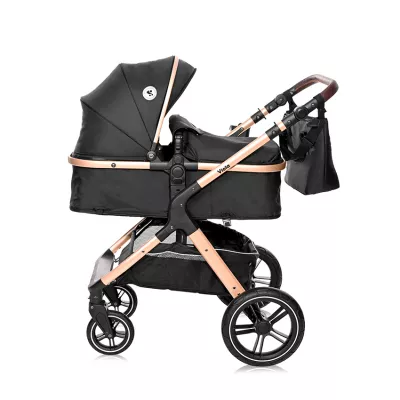 Carucior Set Viola, cos auto inclus, set adaptori inclus, pana la 22 kg, Black Diamonds