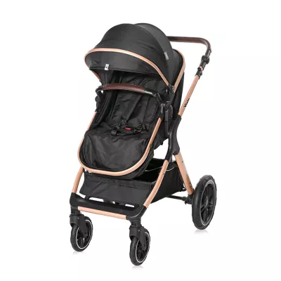 Carucior Set Viola, cos auto inclus, set adaptori inclus, pana la 22 kg, Black Diamonds