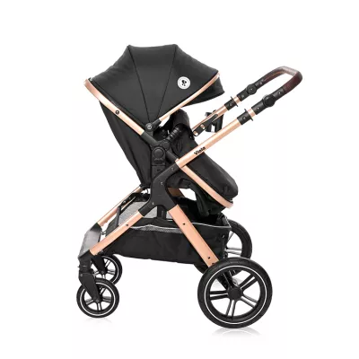 Carucior Set Viola, cos auto inclus, set adaptori inclus, pana la 22 kg, Black Diamonds