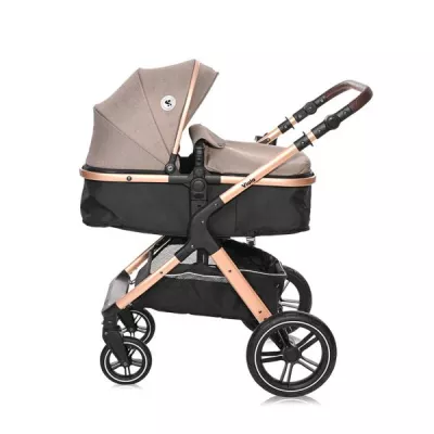 Carucior Set Viola, cos auto inclus, set adaptori inclus, pana la 22 kg, Pearl Beige