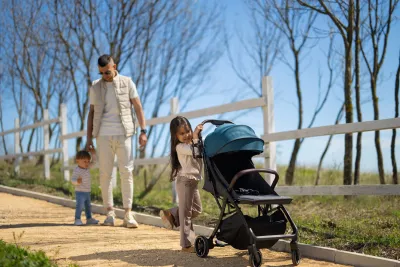 Carucior sport autofold, de la 0 luni pana la 4 ani, maxim 22 kg, protectie UV, Minori, Grey Jasper