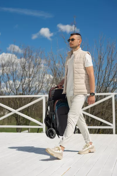 Carucior sport autofold, de la 0 luni pana la 4 ani, maxim 22 kg, protectie UV, Minori, Grey Jasper