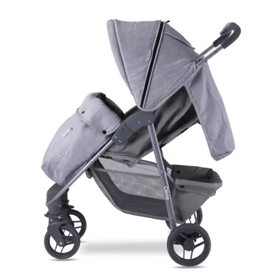 Carucior sport Olivia Basic, cu husa de picioare, pliere tip carte, Cool Gri