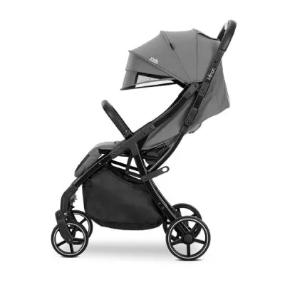 Carucior sport, Minori, sistem de pliere cu o singura mana, spatar reglabil cu mecanism, husa textila UV 50+, Grey