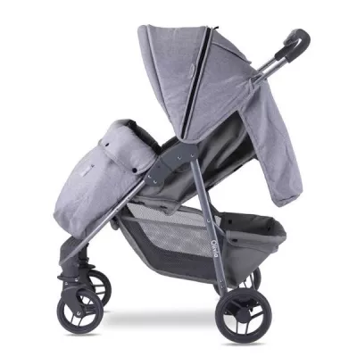 Carucior sport Olivia Basic, cu husa de picioare, pliere tip carte, Cool Gri