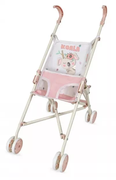 Carucior tip umbrela pentru papusi, compact si practic, colectia Koala, Roz