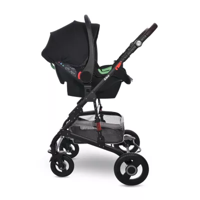 Carucior Alba Premium, landou transformabil, adaptori scoica, de la 0 luni pana la 3 ani, maxim 15 kg, Opaline Grey