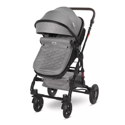 Carucior Alba Premium, landou transformabil, adaptori scoica, de la 0 luni pana la 3 ani, maxim 15 kg, Opaline Grey