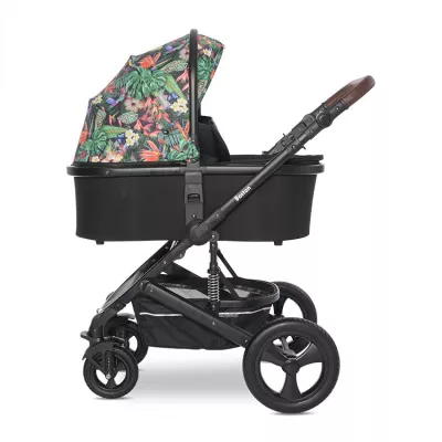 Carucior  Boston, de la 0 luni pana la 4 ani, maxim 22 kg, landou separat,  cadru din aluminiu, cos auto optional, Tropical Flowers