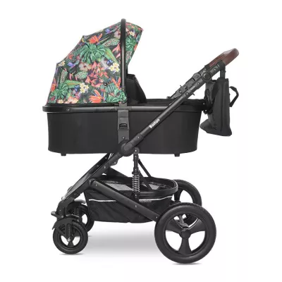 Carucior  Boston, de la 0 luni pana la 4 ani, maxim 22 kg, landou separat,  cadru din aluminiu, cos auto optional, Tropical Flowers